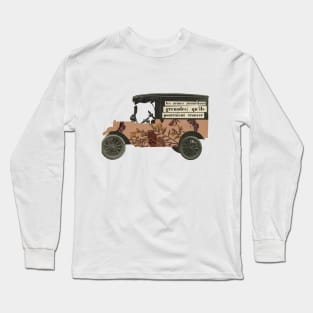 Old Vintage Car with butterflies motif Long Sleeve T-Shirt